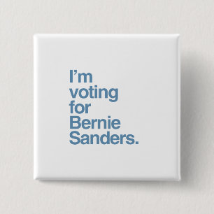 Badge Carré 5 Cm Je vote pour les ponceuses 2016 de Bernie