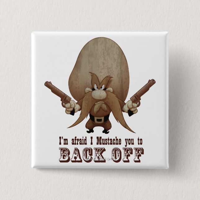 Badge Carré 5 Cm Je Vous Moustache De Reculer (Devant)