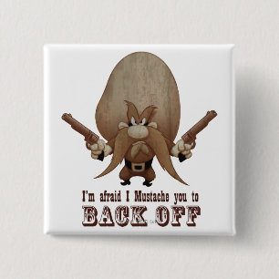 Badge Carré 5 Cm Je Vous Moustache De Reculer