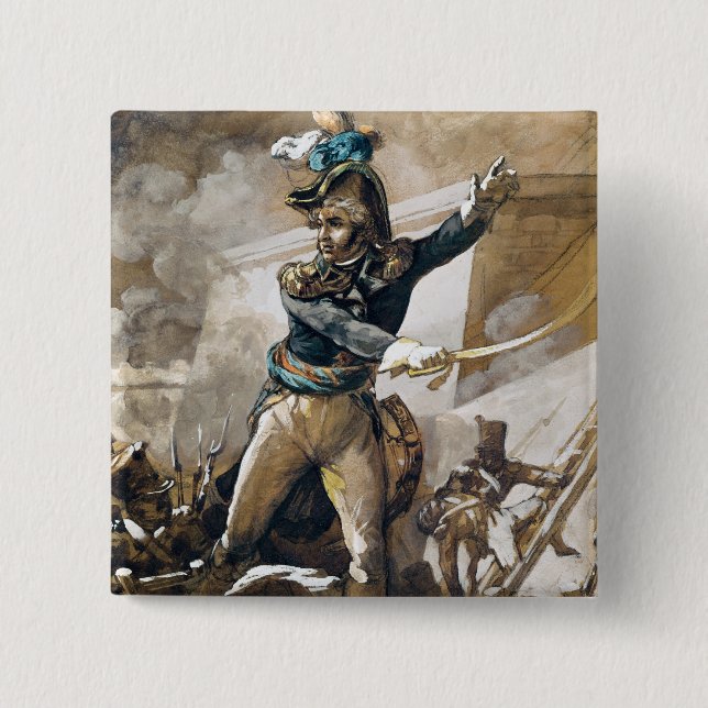 Badge Carré 5 Cm Jean Baptiste Kleber (Devant)