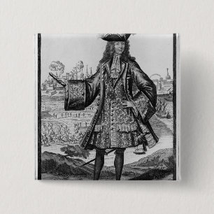 Badge Carré 5 Cm Jean Bernard Desjean Baron de Pointis