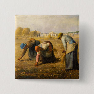 Badge Carré 5 Cm Jean-François Millet - Les Gleaners