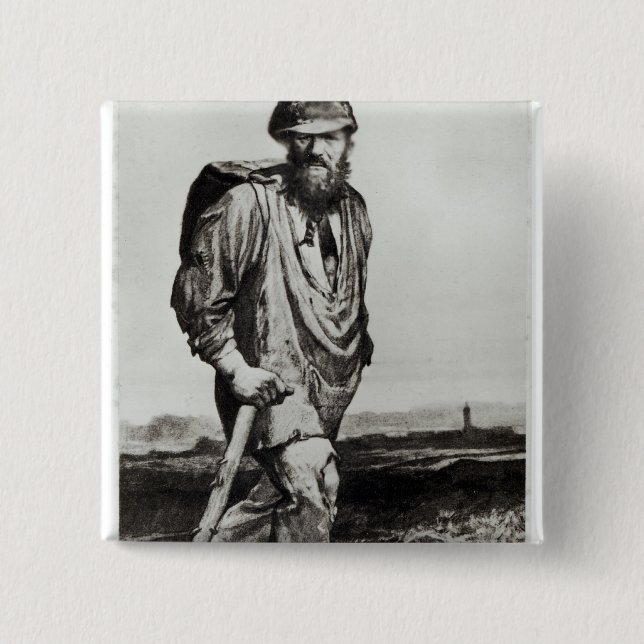 Badge Carré 5 Cm Jean Valjean (Devant)