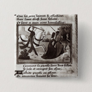 Badge Carré 5 Cm Jeanne d'Arc
