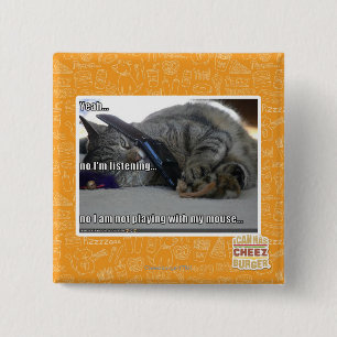 Badge Carré 5 Cm J'écoute