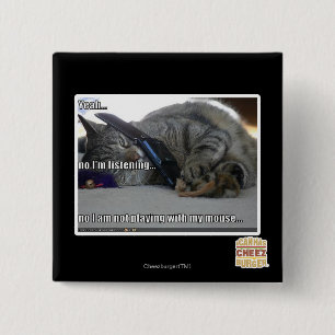 Badge Carré 5 Cm J'écoute