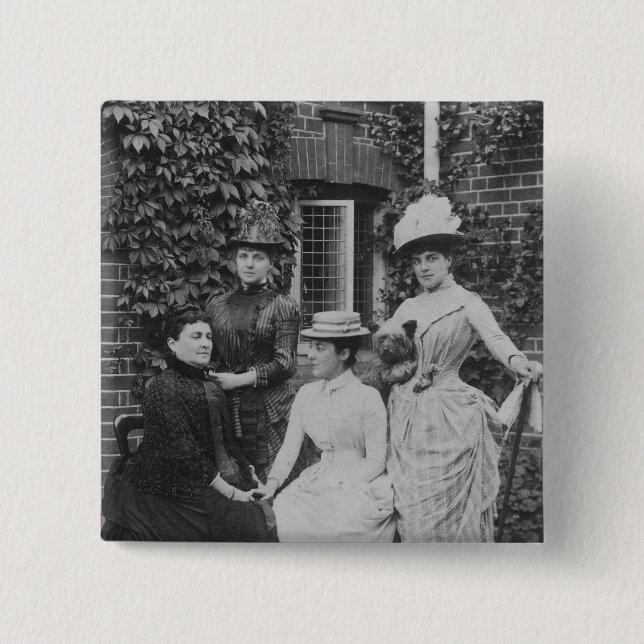 Badge Carré 5 Cm Jennie Jerome, plus défunte Madame Randolph (Devant)