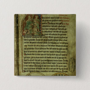 Badge Carré 5 Cm Jerome : Un docteur rendant visite à un patient