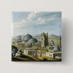 Badge Carré 5 Cm Jérusalem de l'ouest, pub. par des watts de