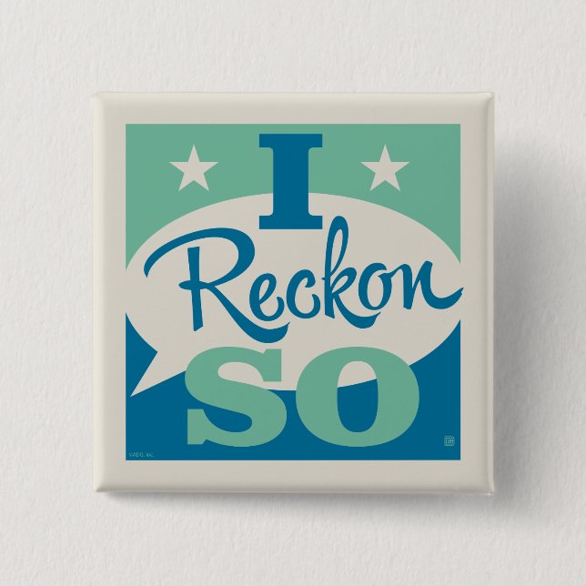 Badge Carré 5 Cm J'Estime Cela (Devant)