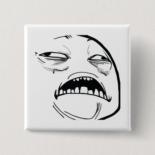 Badge Carré 5 Cm Jésus doux qui est bon (Devant)