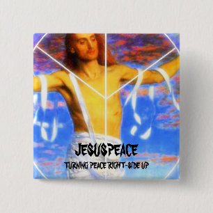 BADGE CARRÉ 5 CM JESUSPEACE
