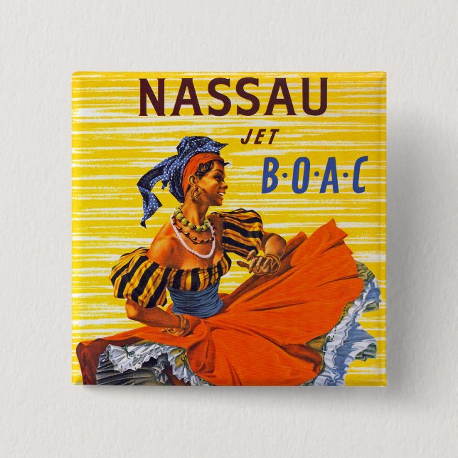 Badge Carré 5 Cm Jet de Nassau (Devant)