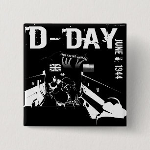 Badge Carré 5 Cm JEUDI 6 juin 1944