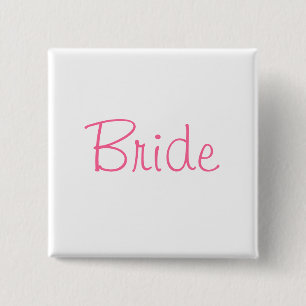 Badge Carré 5 Cm Jeune mariée