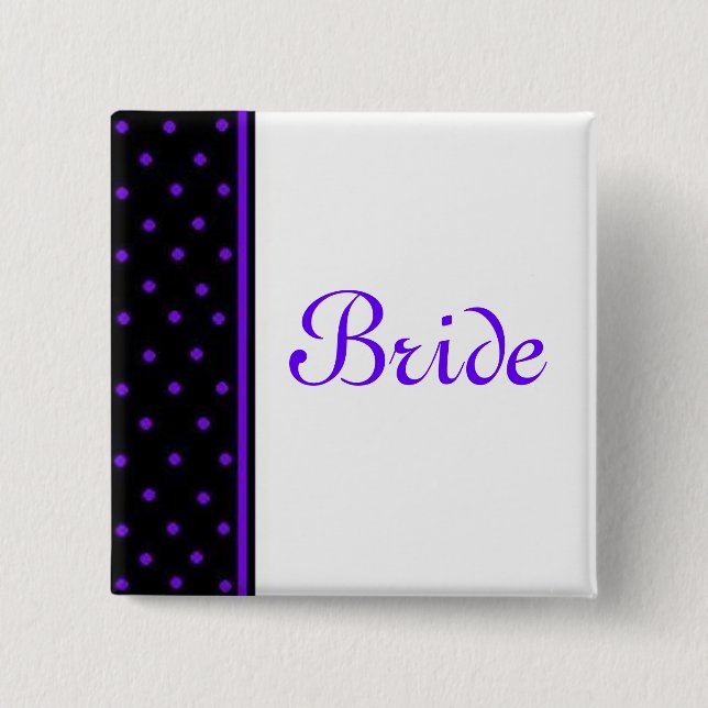 Badge Carré 5 Cm Jeune mariée (Devant)