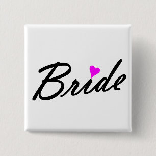 Badge Carré 5 Cm Jeune mariée