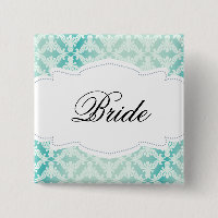 Jeune mariée en bon état et turquoise de damassé