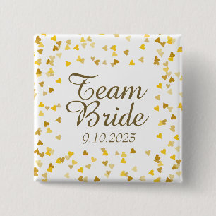 Badge Carré 5 Cm Jeune mariée/marié d'équipe