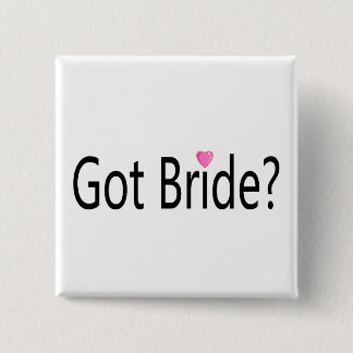 Badge Carré 5 Cm Jeune mariée obtenue