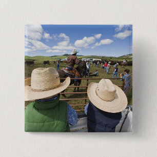 Badge Carré 5 Cm Jeunes garçons au ranch Hughes en 2007