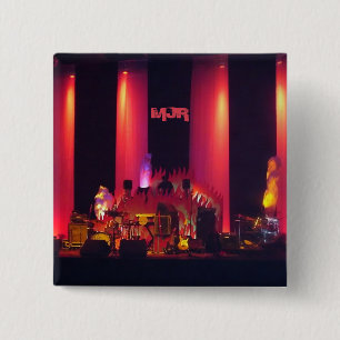 Badge Carré 5 Cm Jeux du DJ avant bande vivante