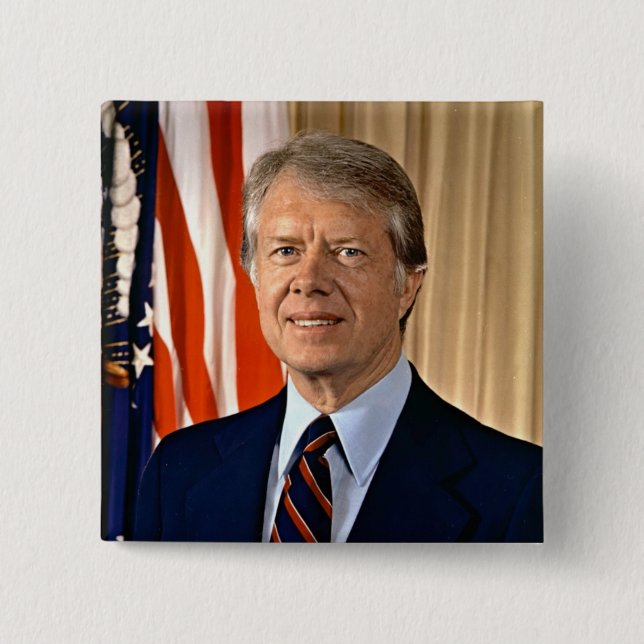 Badge Carré 5 Cm Jimmy Carter (Devant)