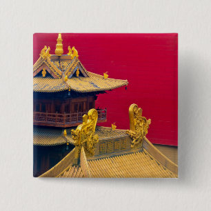 Badge Carré 5 Cm Jing'an Temple, Shanghai, China