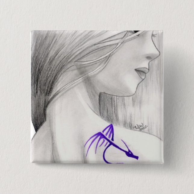 Badge Carré 5 Cm Joan (Devant)