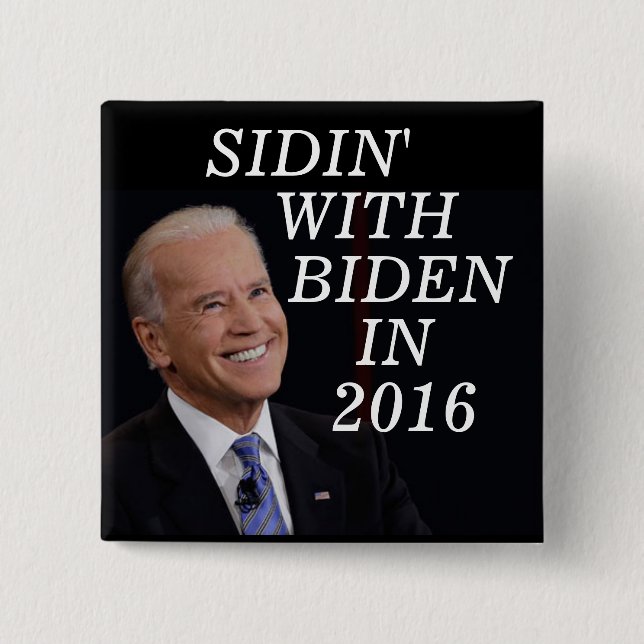BADGE CARRÉ 5 CM JOE BIDEN 2016 (Devant)