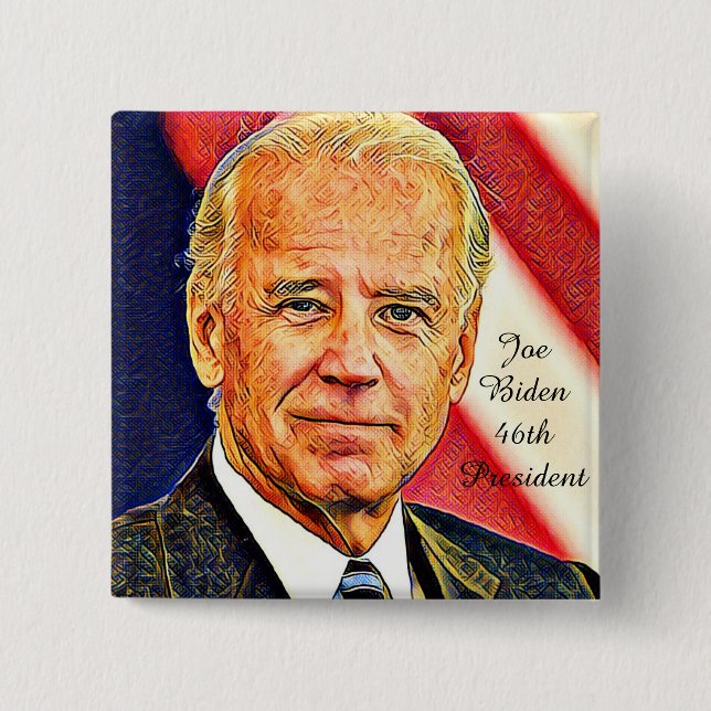 Badge Carré 5 Cm Joe Biden-46e Président_ (Devant)