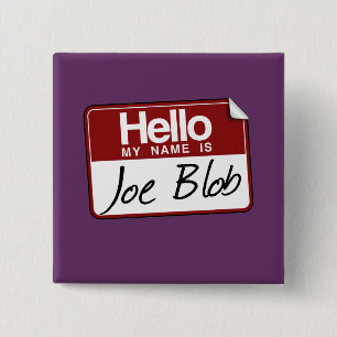 BADGE CARRÉ 5 CM JOE BLOB