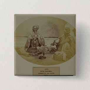 Badge Carré 5 Cm Jogis ou charmeurs de serpent, basse caste Hindus