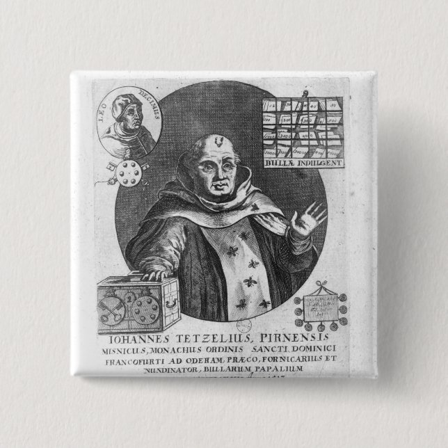 Badge Carré 5 Cm Johann Tetzel (Devant)