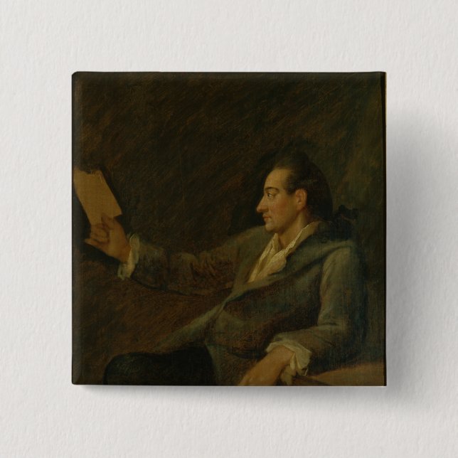 Badge Carré 5 Cm Johann Wolfgang von Goethe, 1775 (Devant)