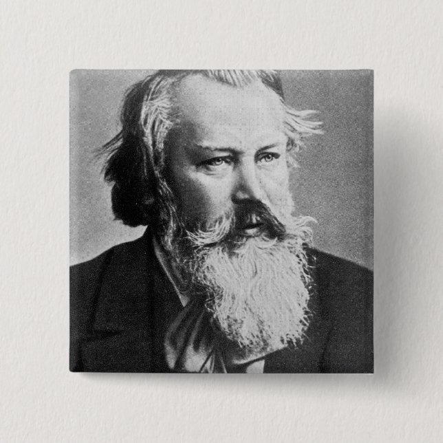 Badge Carré 5 Cm Johannes Brahms, 1879 (Devant)