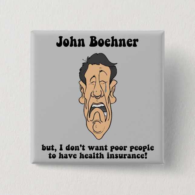 Badge Carré 5 Cm John Boehner (Devant)