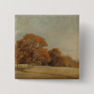 Badge Carré 5 Cm John Constable un paysage automnal aux jujubes