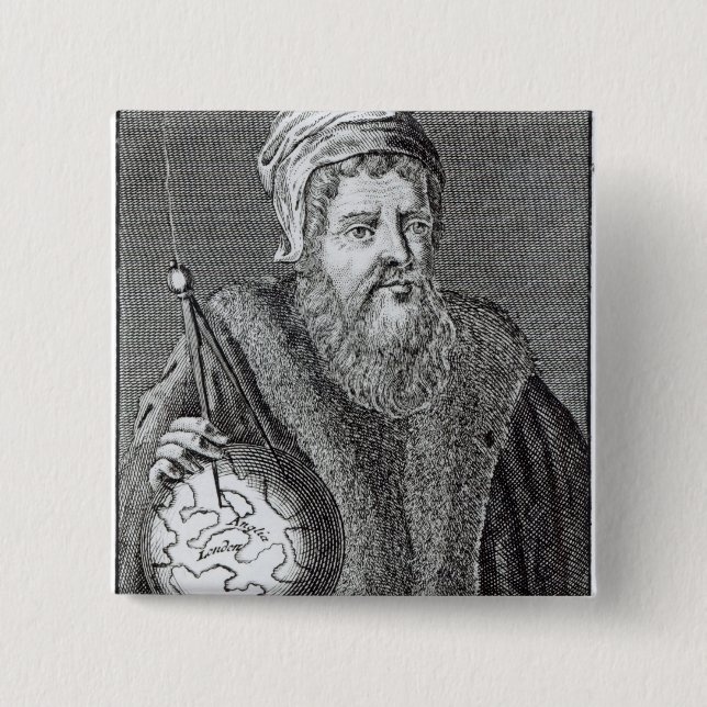 Badge Carré 5 Cm John Dee un Londonien (Devant)