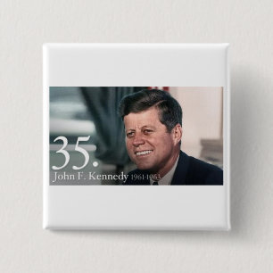 Badge Carré 5 Cm John F Kennedy