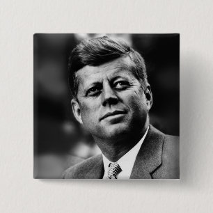 Badge Carré 5 Cm John F Kennedy Président
