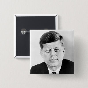 Badge Carré 5 Cm John Jack Kennedy Maison Blanche présidentielle am
