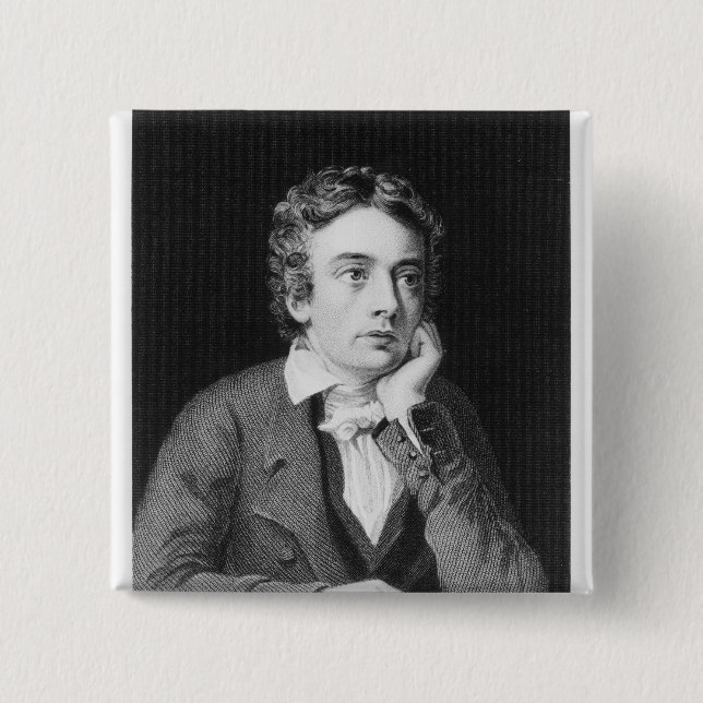 Badge Carré 5 Cm John Keats (Devant)