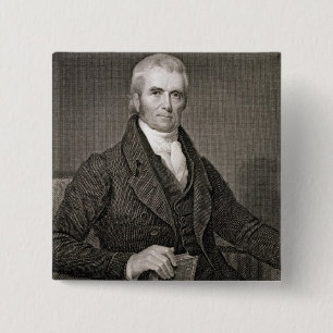 Badge Carré 5 Cm John Marshall (1755-1835), gravé par brun de