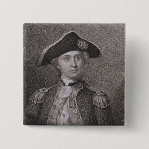 Badge Carré 5 Cm John Paul Jones (1747-92), gravé par James Barto