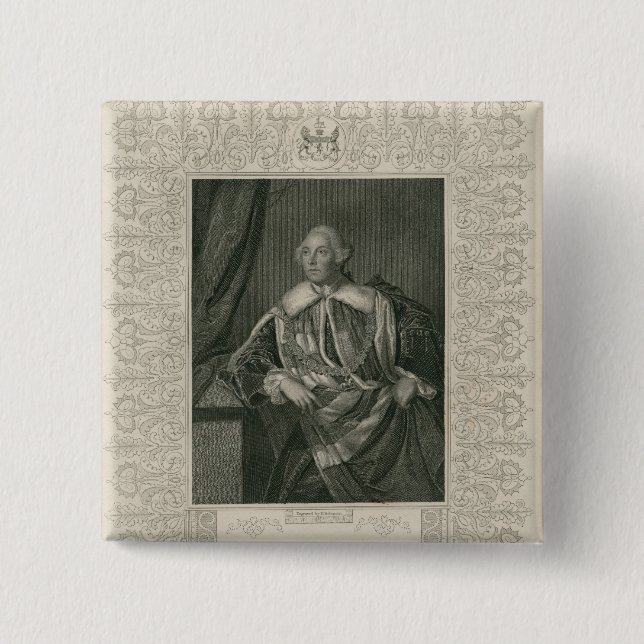 Badge Carré 5 Cm John Russell, duc de Bedford (Devant)