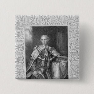 Badge Carré 5 Cm John Stuart, troisième comte de Bute, gravé