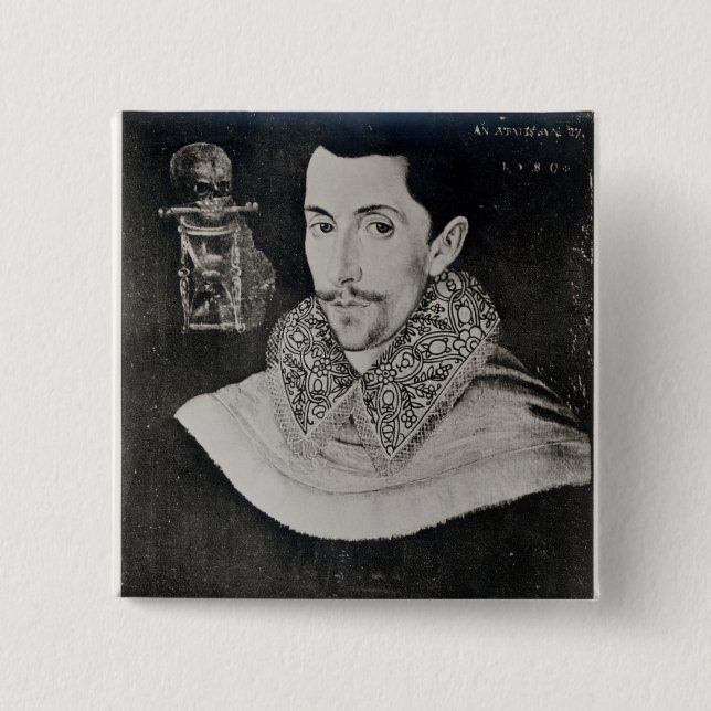 Badge Carré 5 Cm John Taureau (Devant)