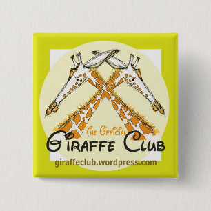 Badge Carré 5 Cm Joignez le club officiel de girafe avec un insigne