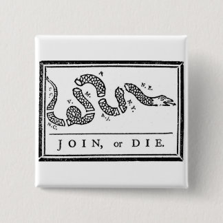 Badge Carré 5 Cm Joignez ou mourez